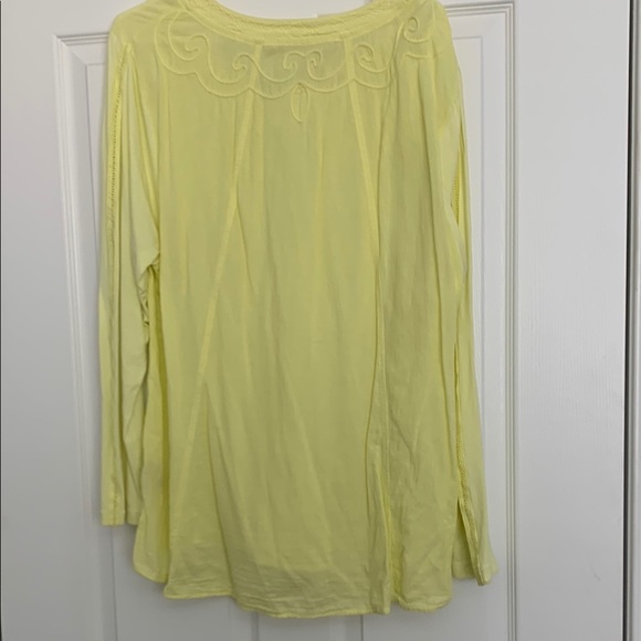 Soft Surroundings Yellow Blouse - Picture 2 of 7